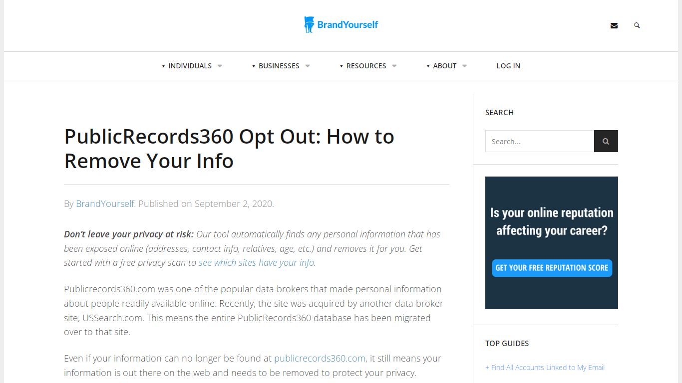 PublicRecords360 Opt Out: How to Remove Your Info - BrandYourself