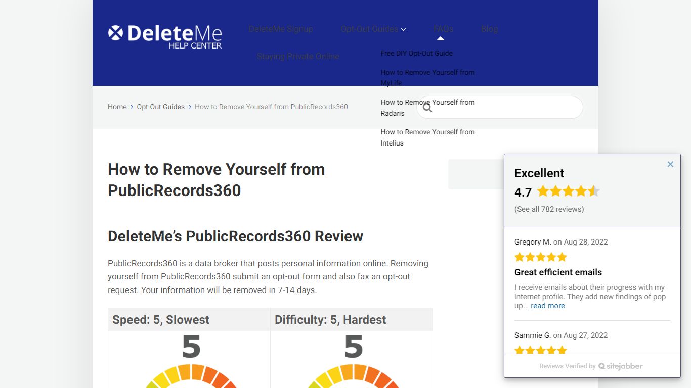 How to Remove Yourself from PublicRecords360 - DeleteMe